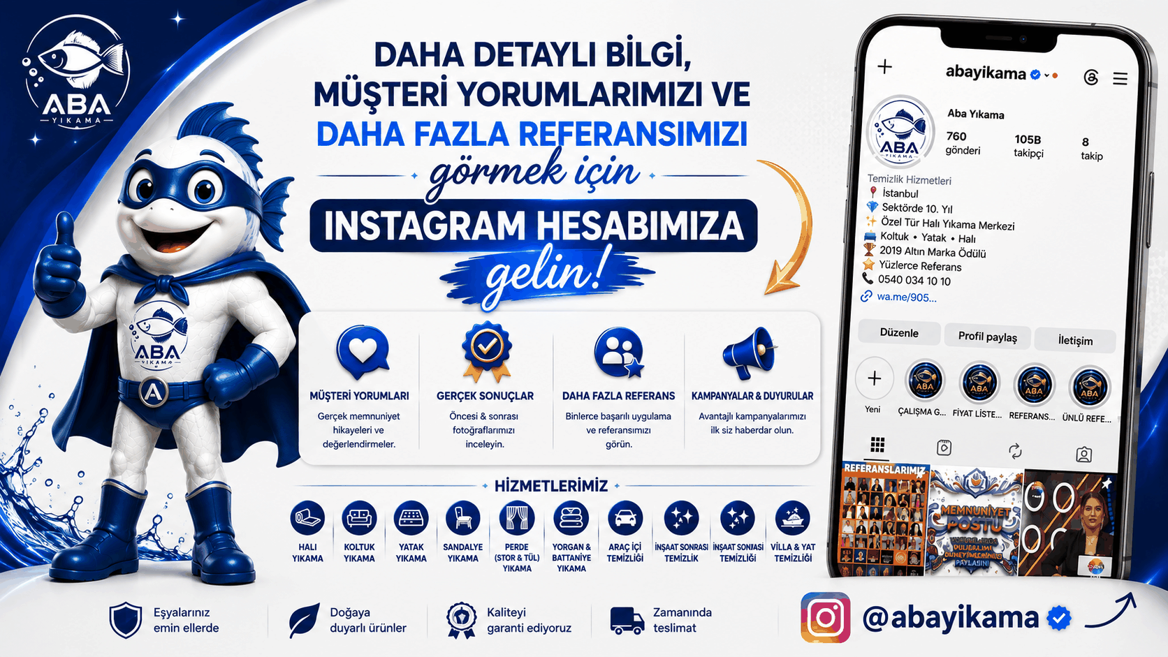 ABA Yıkama Instagram hesabı: @abayikama