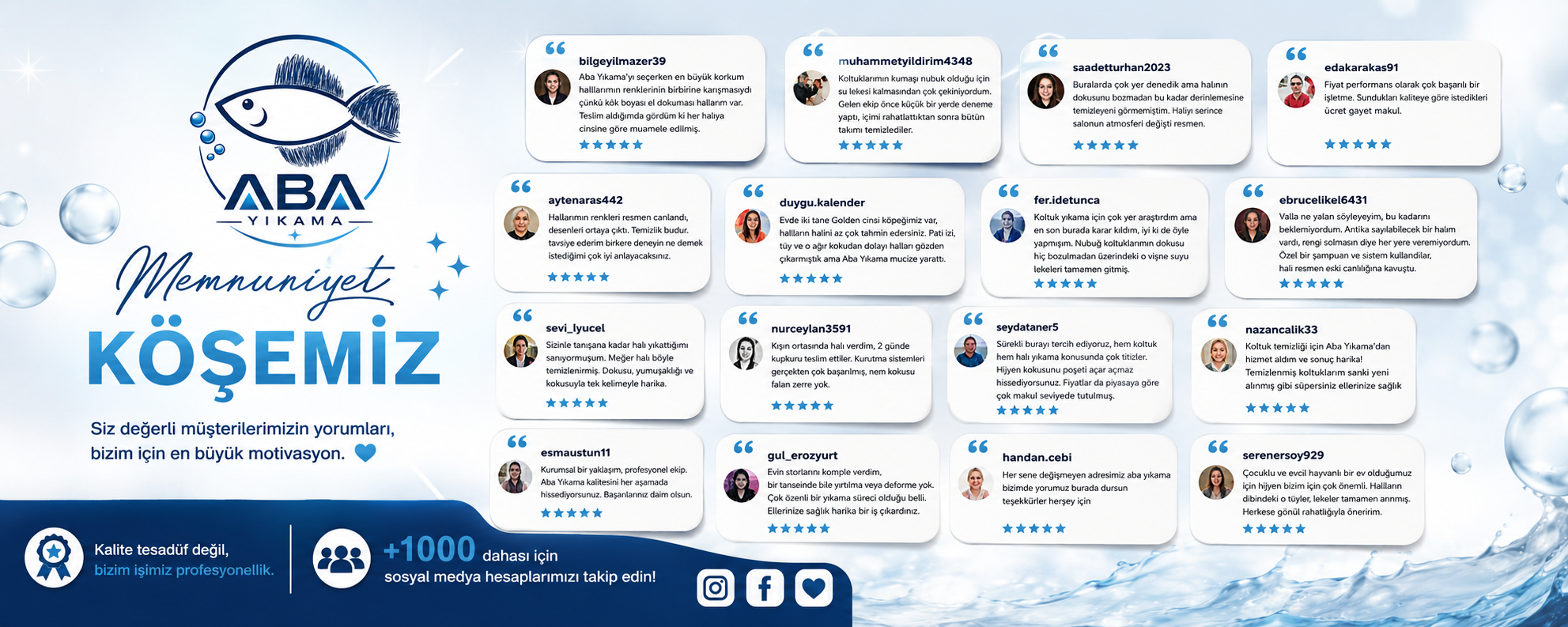 ABA Yıkama müşteri memnuniyeti yorumları